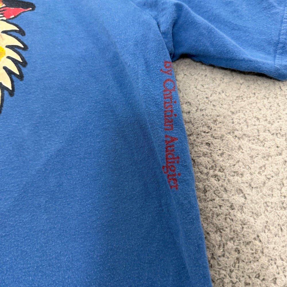 Ed Hardy Christian Audigier T-Shirt Mens XL Blue Tiger Tattoo Graphic - Picture 7 of 11